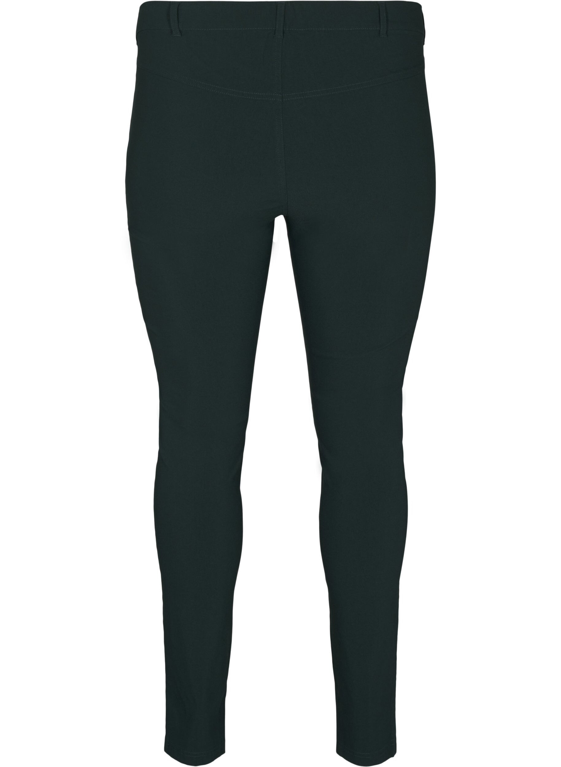 Zizzifashion Tight-fitting trousers with zip details, Green, Packshot image number 1