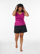 Top with print and lace edge, Purple, Model image number 1