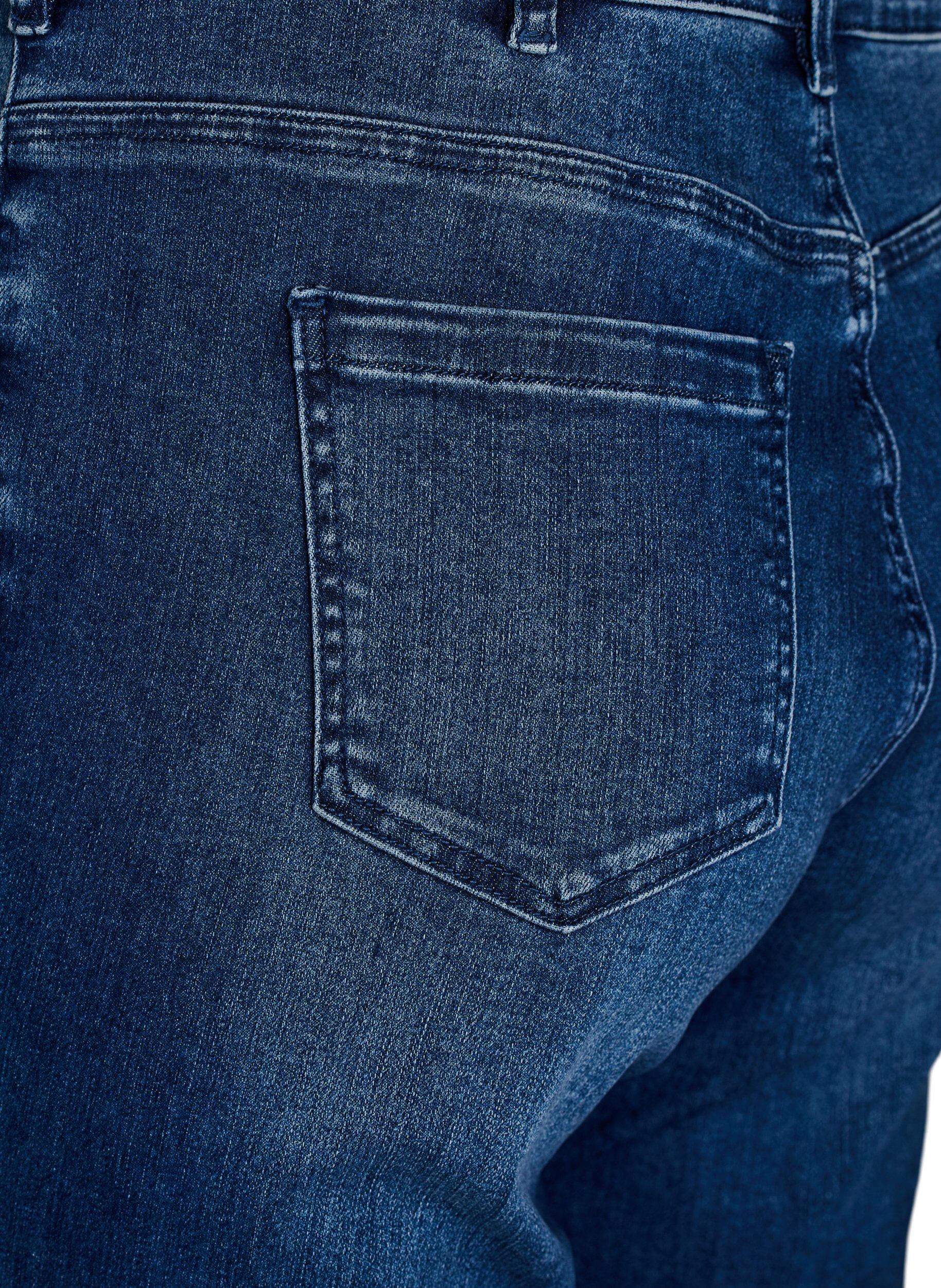 Zizzifashion High-waisted bootcut jeans, Blue, Packshot image number 3