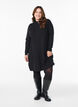 Knit dress with high neck and zipper, Black, Model image number 1