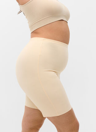 Light shapewear shorts with high-rise waist, Nude, Model image number 2