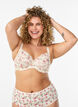 Full coverage bra with floral lace, White, Model image number 0