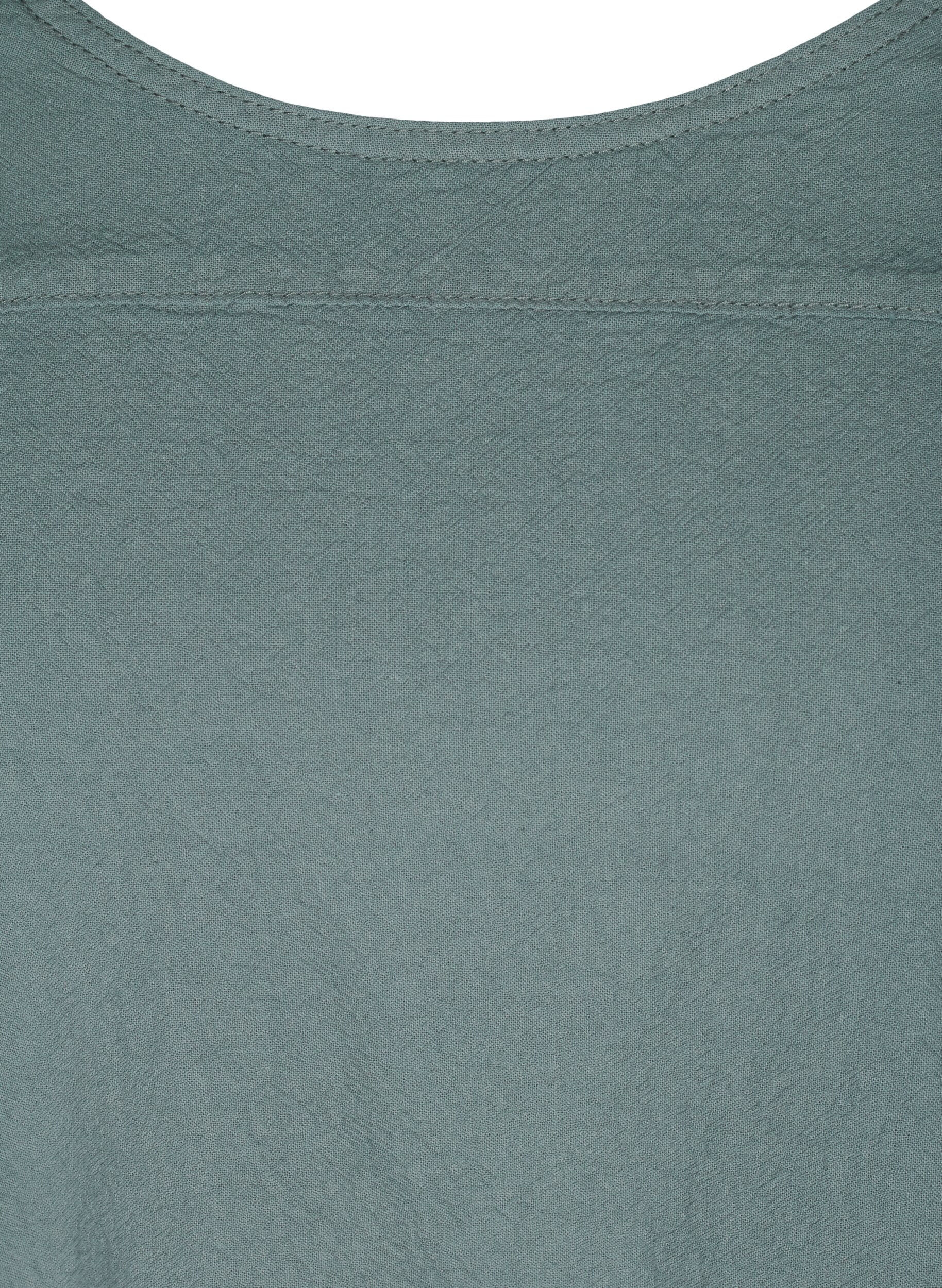 ZizzifashionShort-sleeved cotton dress, Green, Packshot image number 2