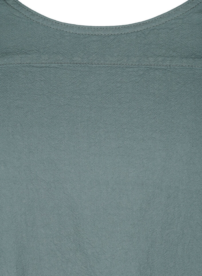 Short-sleeved cotton dress, Green, Packshot image number 2