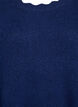 Short knitted dress with wavy hem and slits, Blue, Packshot image number 2