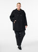 Short coat with A-line shape, Black, Model image number 1