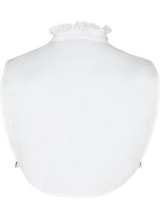 Loose shirt collar with ruffled trim, Bright White, Packshot image number 1