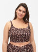Printed bikini top with adjustable straps, Autentic Leopard, Model image number 0