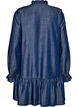 Short denim-look dress with ruffles, Blue, Packshot image number 1