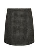 Short boucl&eacute; skirt with sequins, Black, Packshot image number 0