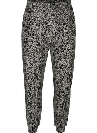 Floral cotton pyjama bottoms, Leo AOP, Packshot image number 0