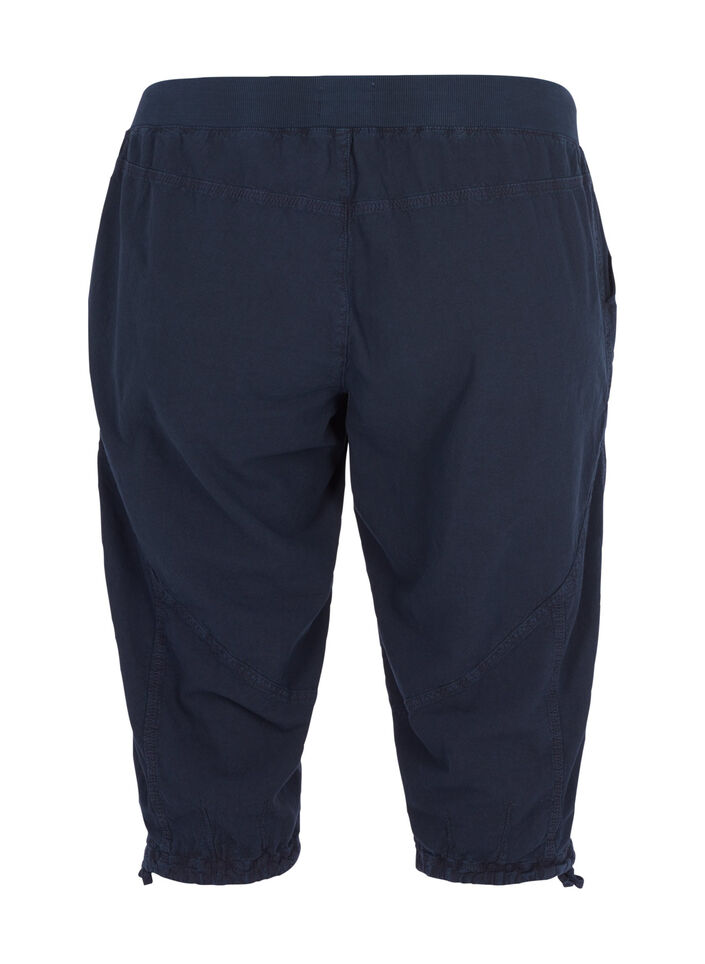 Cotton Capri trousers , Blue, Packshot image number 1