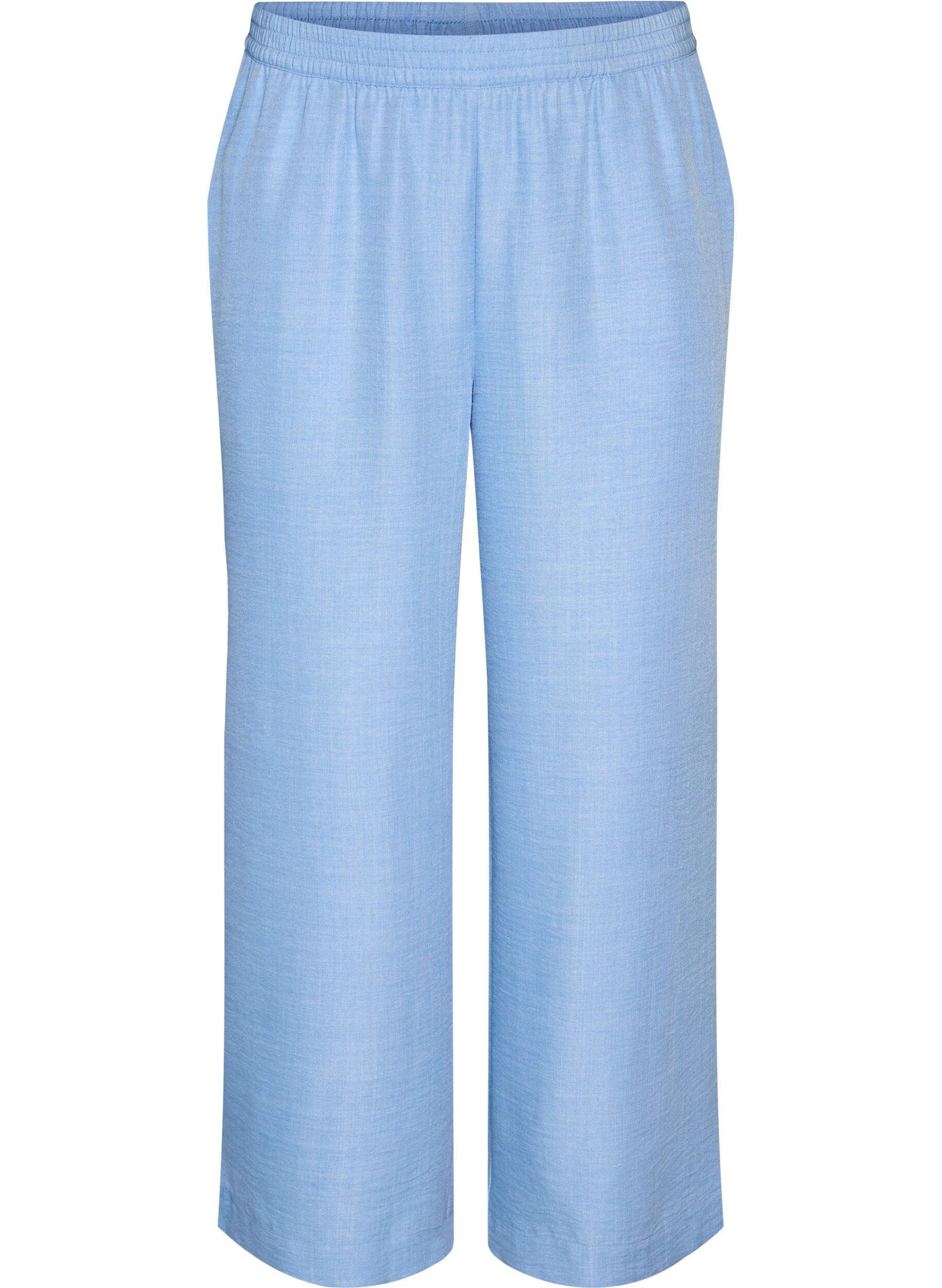 Loose trousers with elasticated waistband and pockets