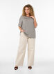 T-shirt with TENCEL&trade; Lyocell and stripes, Brown, Model image number 1