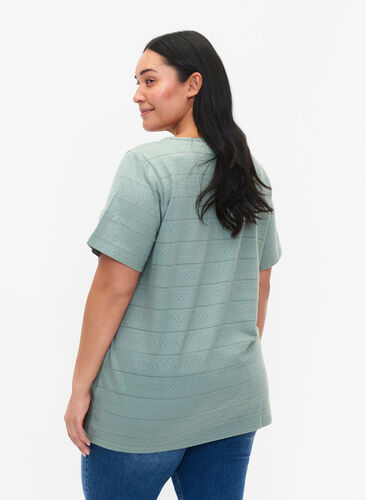 Short-sleeved cotton t-shirt, Chinois Green, Model image number 1