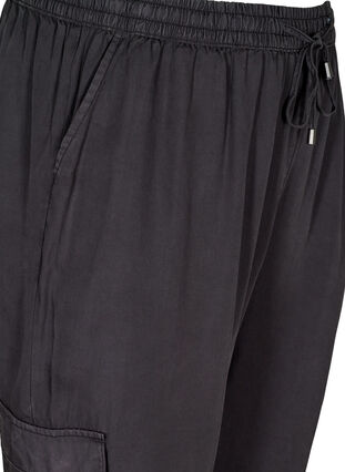Lyocell trousers with large pockets, Black, Packshot image number 2