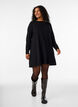 Knitted dress in cotton-viscose blend, Black, Model image number 1