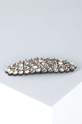 Hair clip with gems, White Shimmer, Packshot image number 1