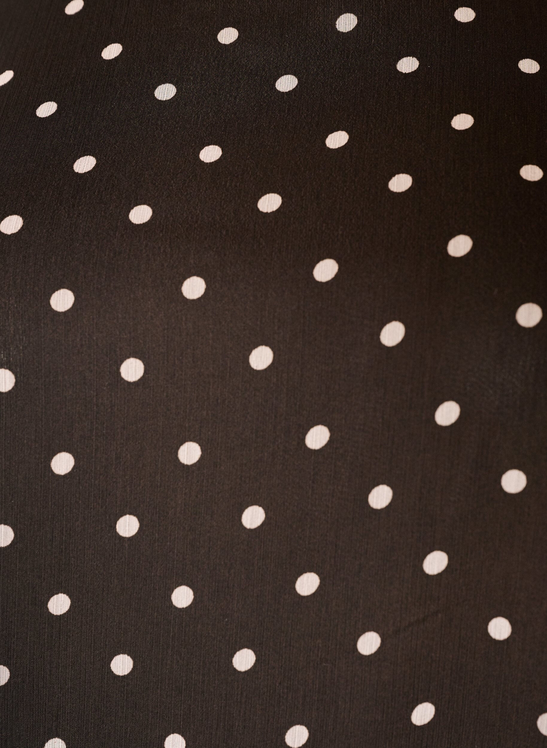 ZizzifashionDotted chiffon blouse with sheer sleeves, Brown, Packshot image number 2