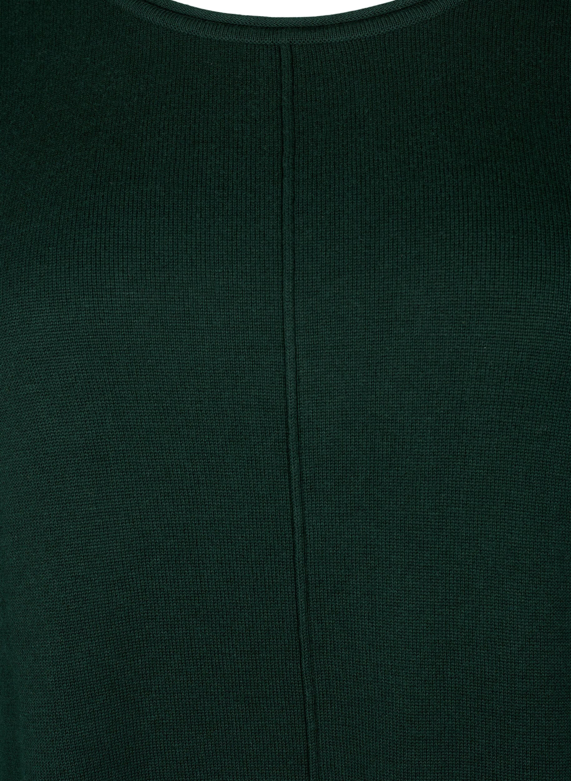 Zizzifashion Knitted blouse in cotton-viscose blend, Green, Packshot image number 2