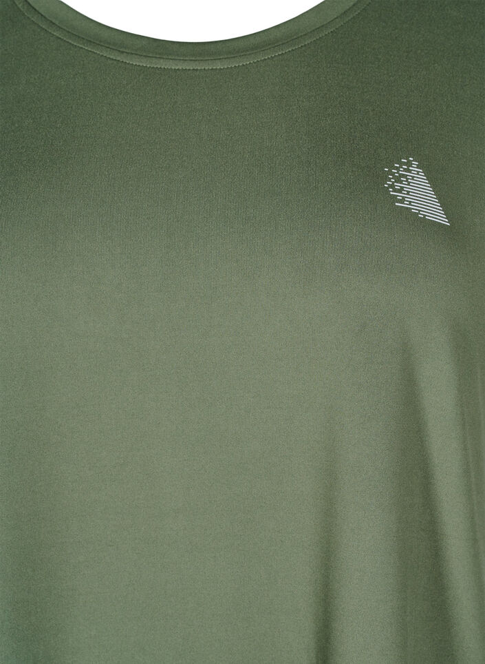 Solid-coloured workout T-shirt, Green, Packshot image number 2