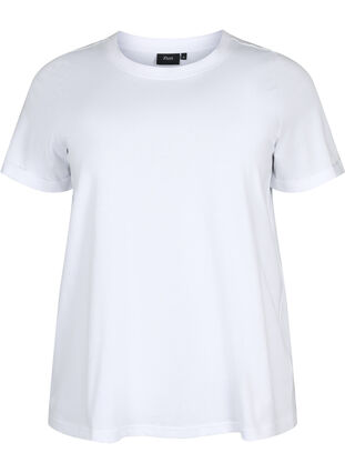 Basic cotton t-shirt, Bright White, Packshot image number 0