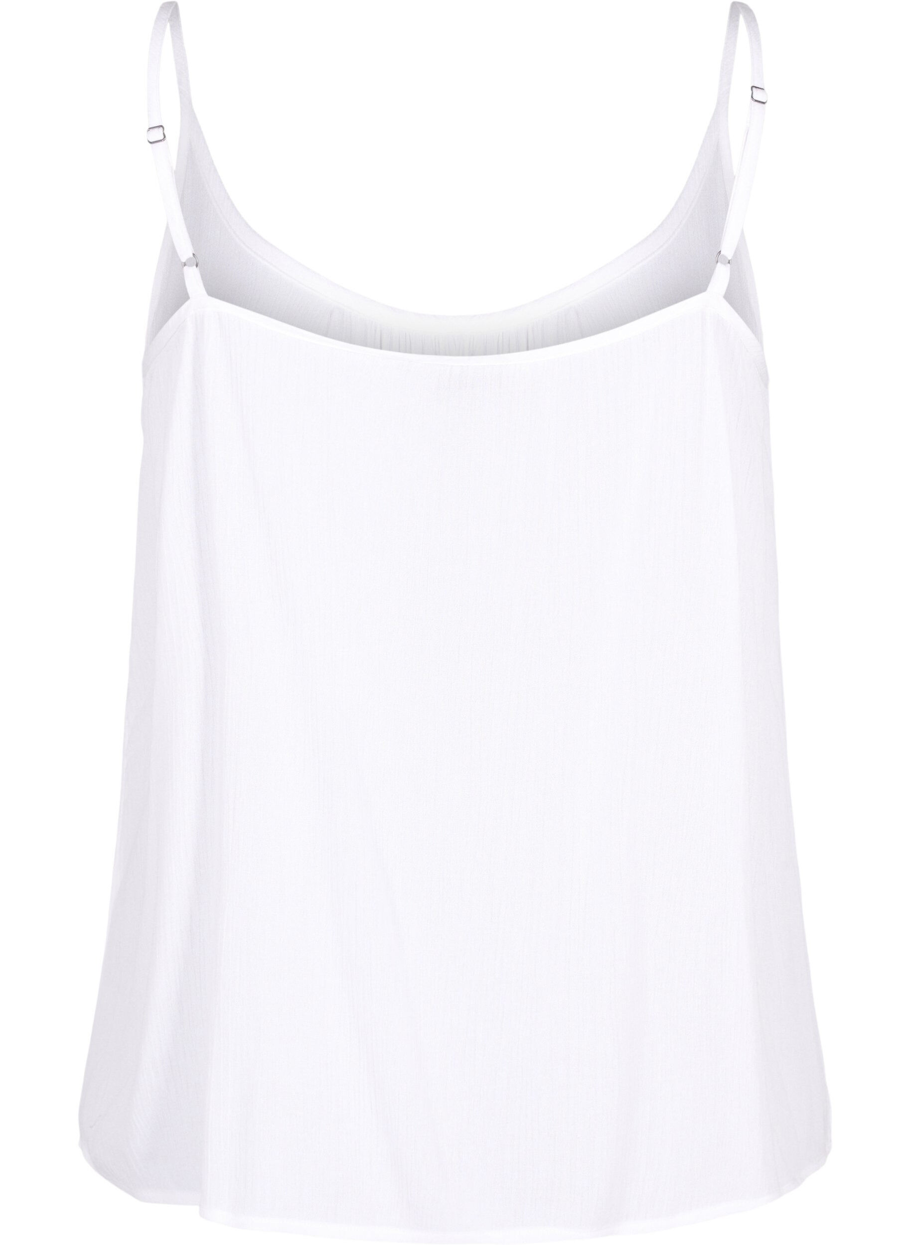 Zizzifashion Strap top in viscose, White, Packshot image number 1