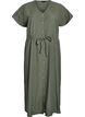 Maxi dress with buttons and tie belt, Green, Packshot image number 0