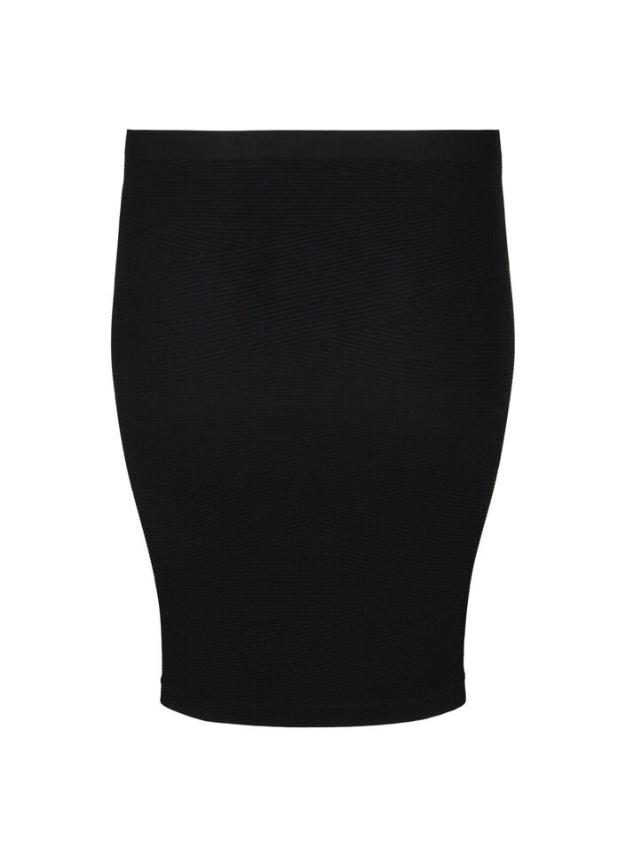 Close-fitting seamless skirt, Black, Packshot image number 1