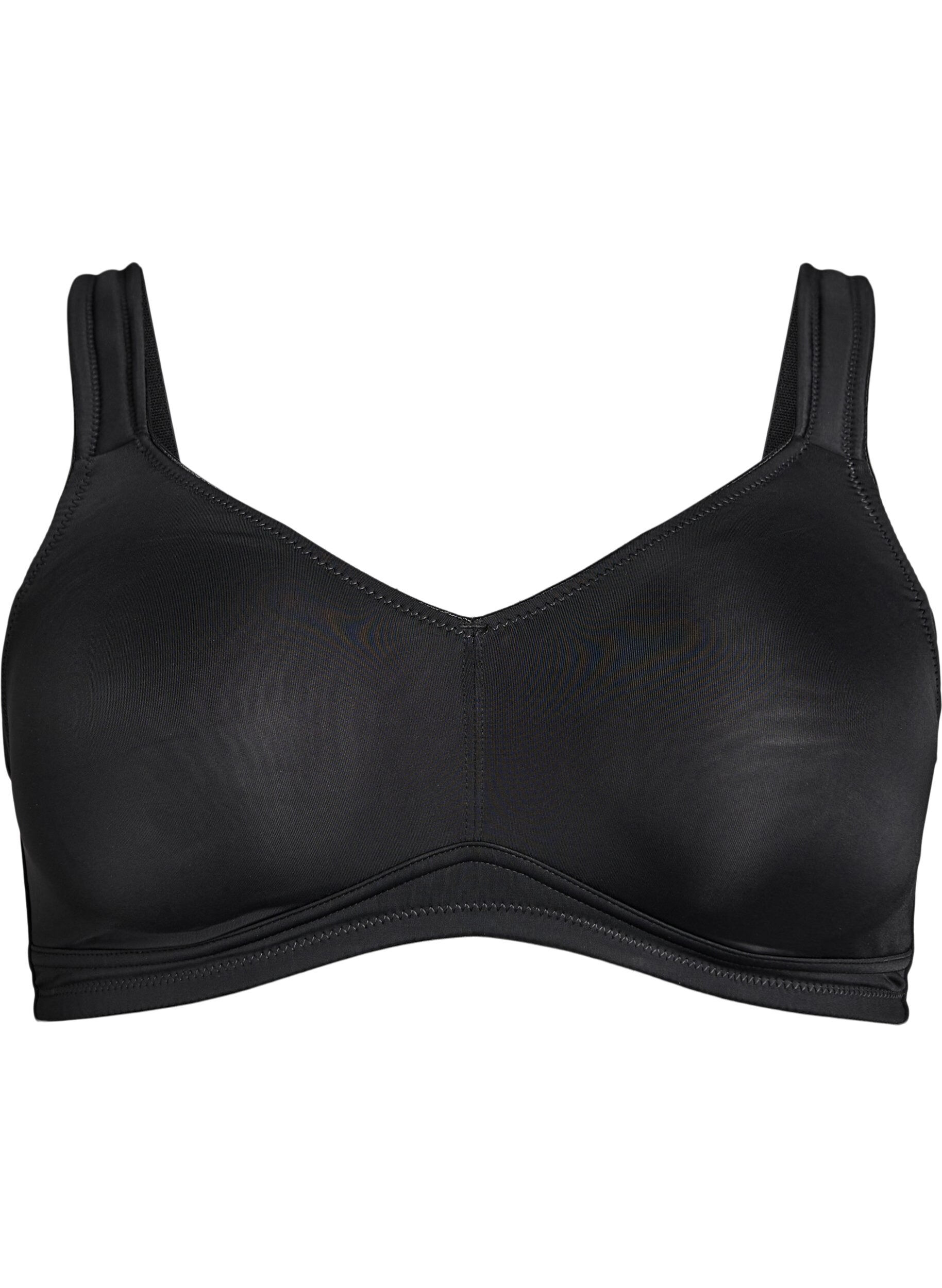 ZizzifashionComfort bra with padded straps, Black, Packshot image number 0