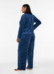 Velour pyjama bottoms with an all-over print, Blue, Model image number 1