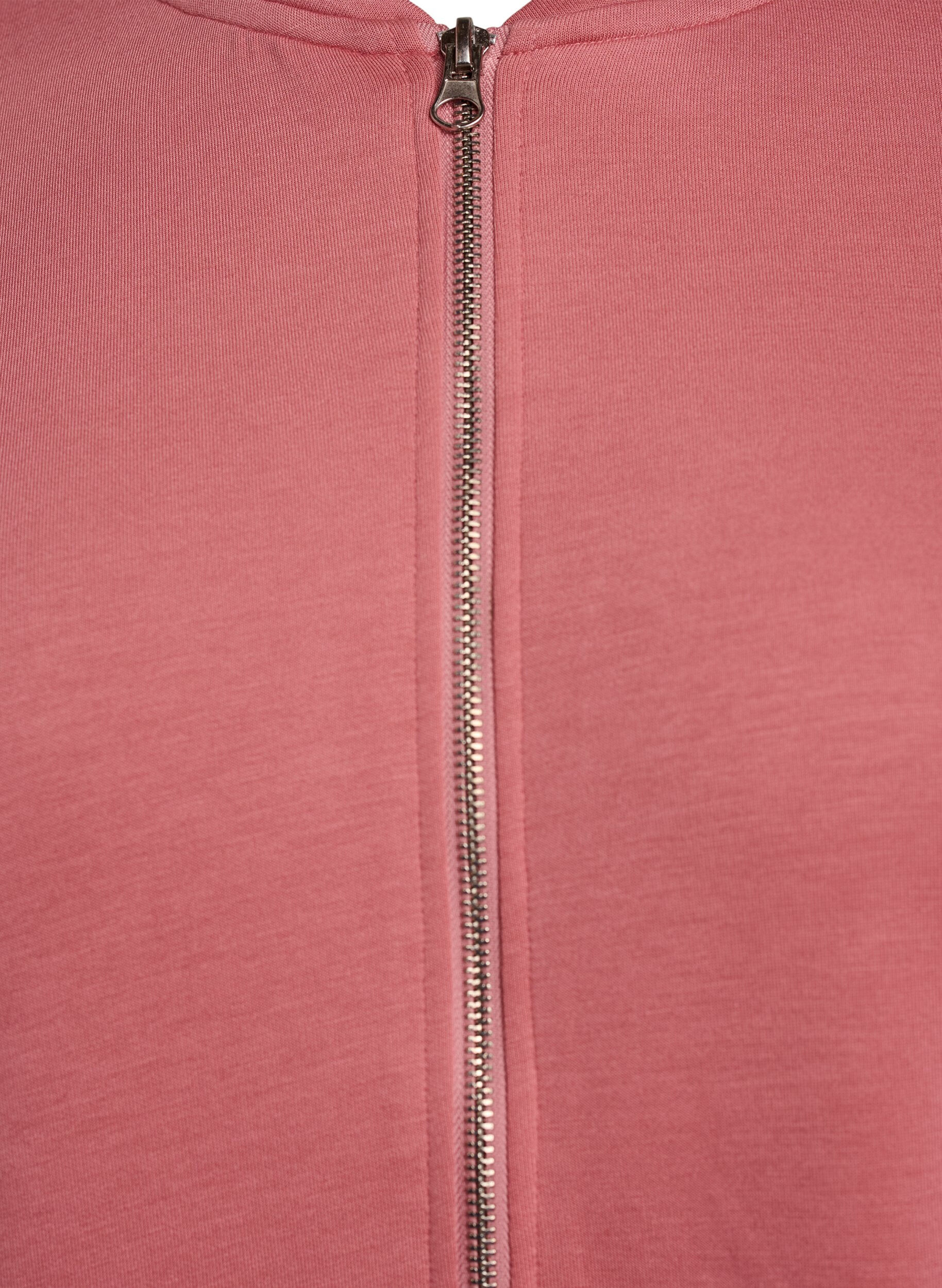 Zizzifashion Bomber cardigan with zip, Red, Packshot image number 2