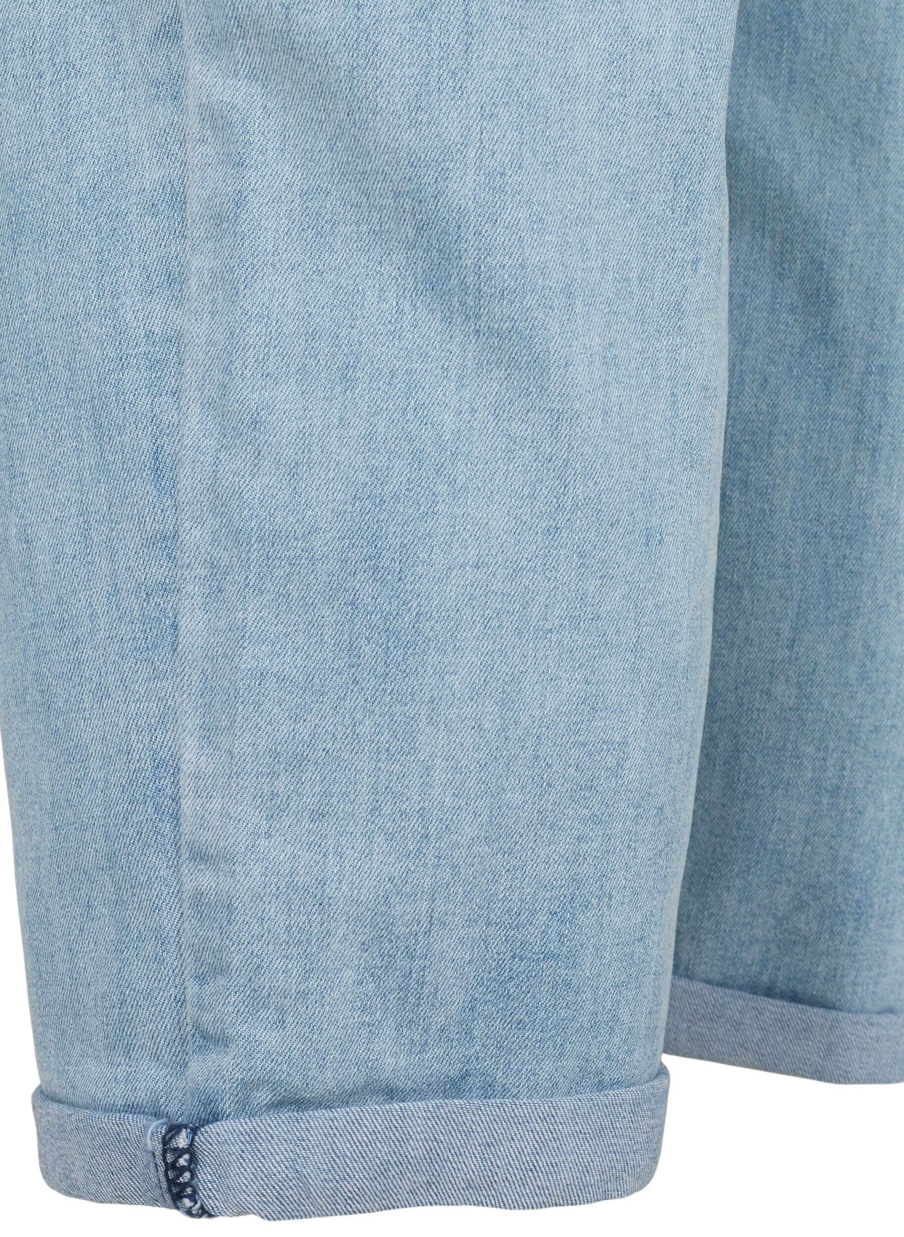 Zizzifashion7/8 jeans with rolled up hems and high waist, Light Blue, Packshot image number 3