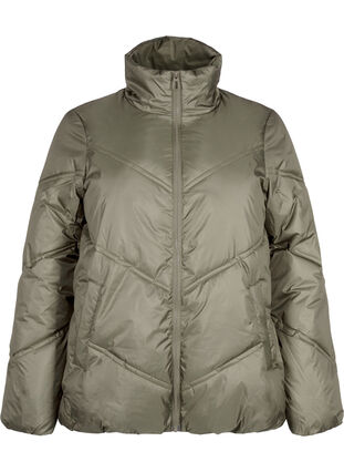 Short puffer Winter jacket with pockets, Bungee Cord , Packshot image number 0