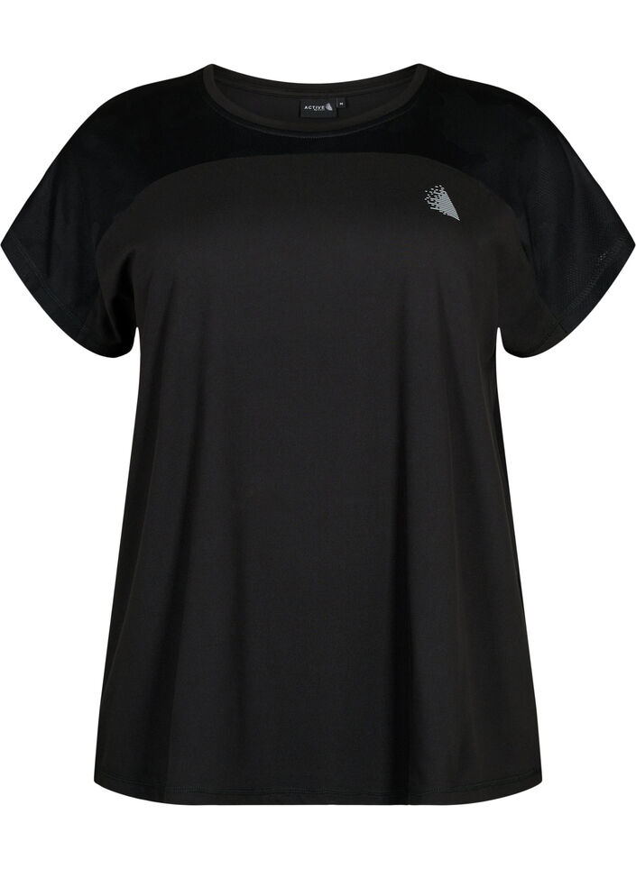 Training t-shirt with round neck, Black, Packshot image number 0