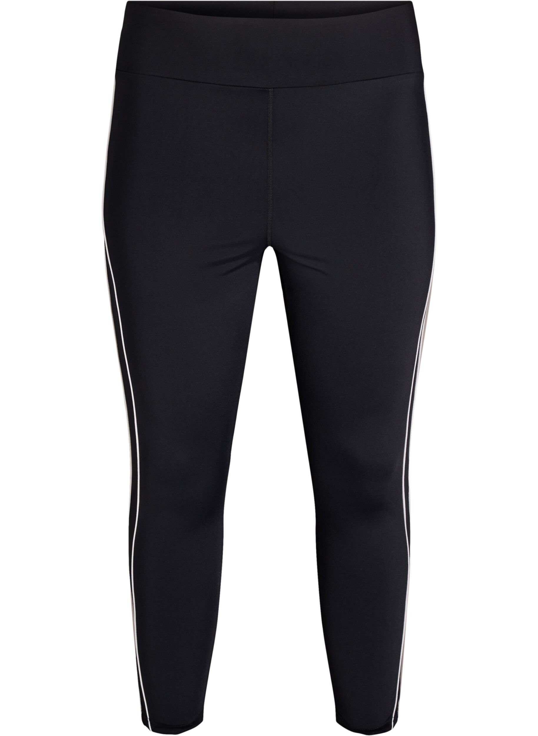 7/8-length training tights with sporty contrast piping