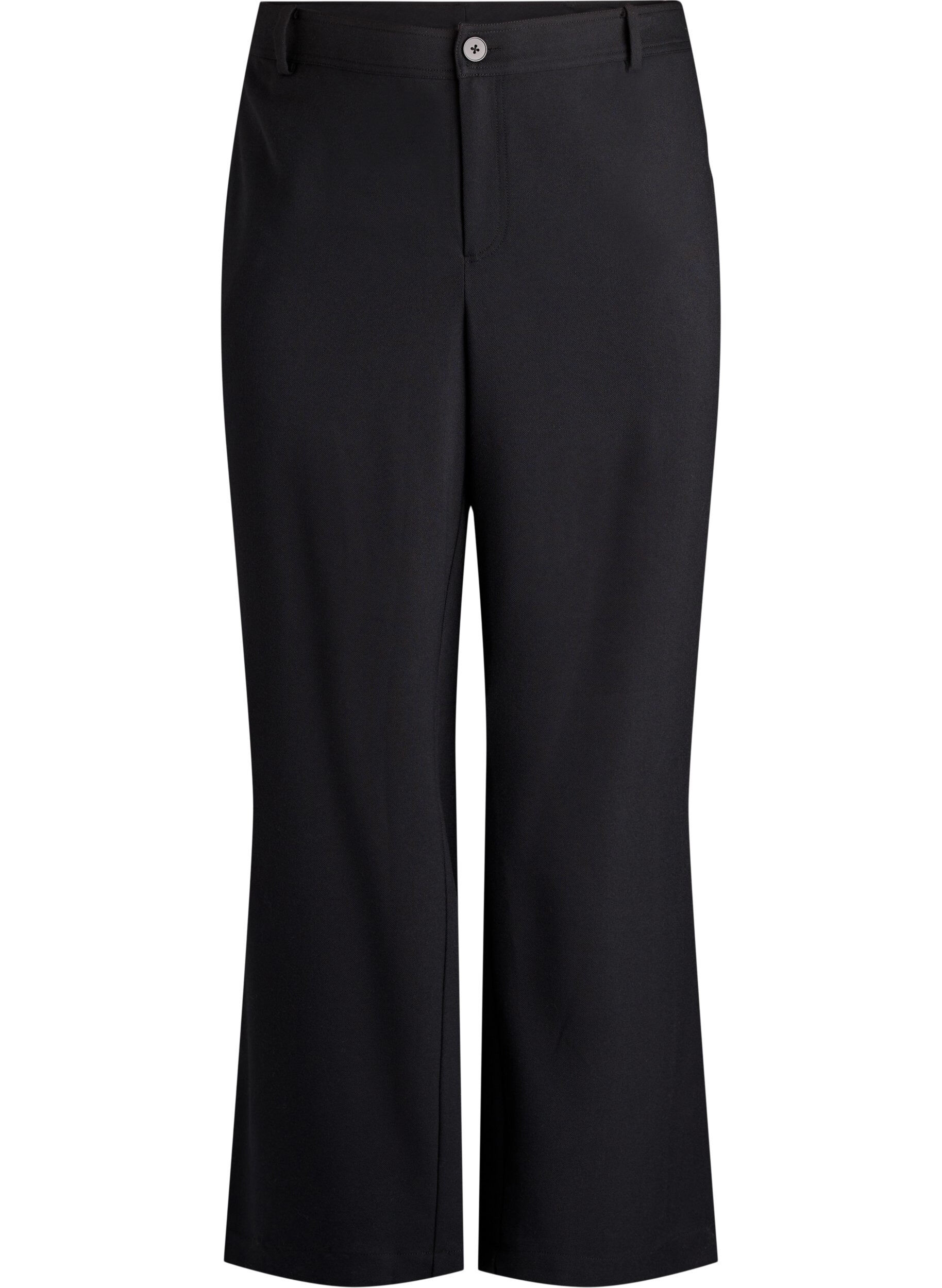 Suit trousers with high waist and straight fit