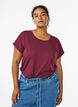 Short sleeved cotton blend t-shirt, Red, Model image number 0