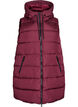 Long vest with hood and pockets, Red, Packshot image number 0