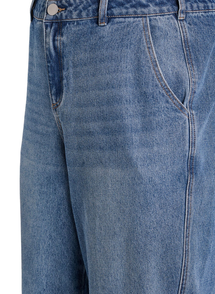 High-waisted barrel jeans, Blue, Packshot image number 2