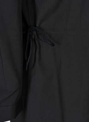 Cotton tunic with button fastening, Black, Packshot image number 3