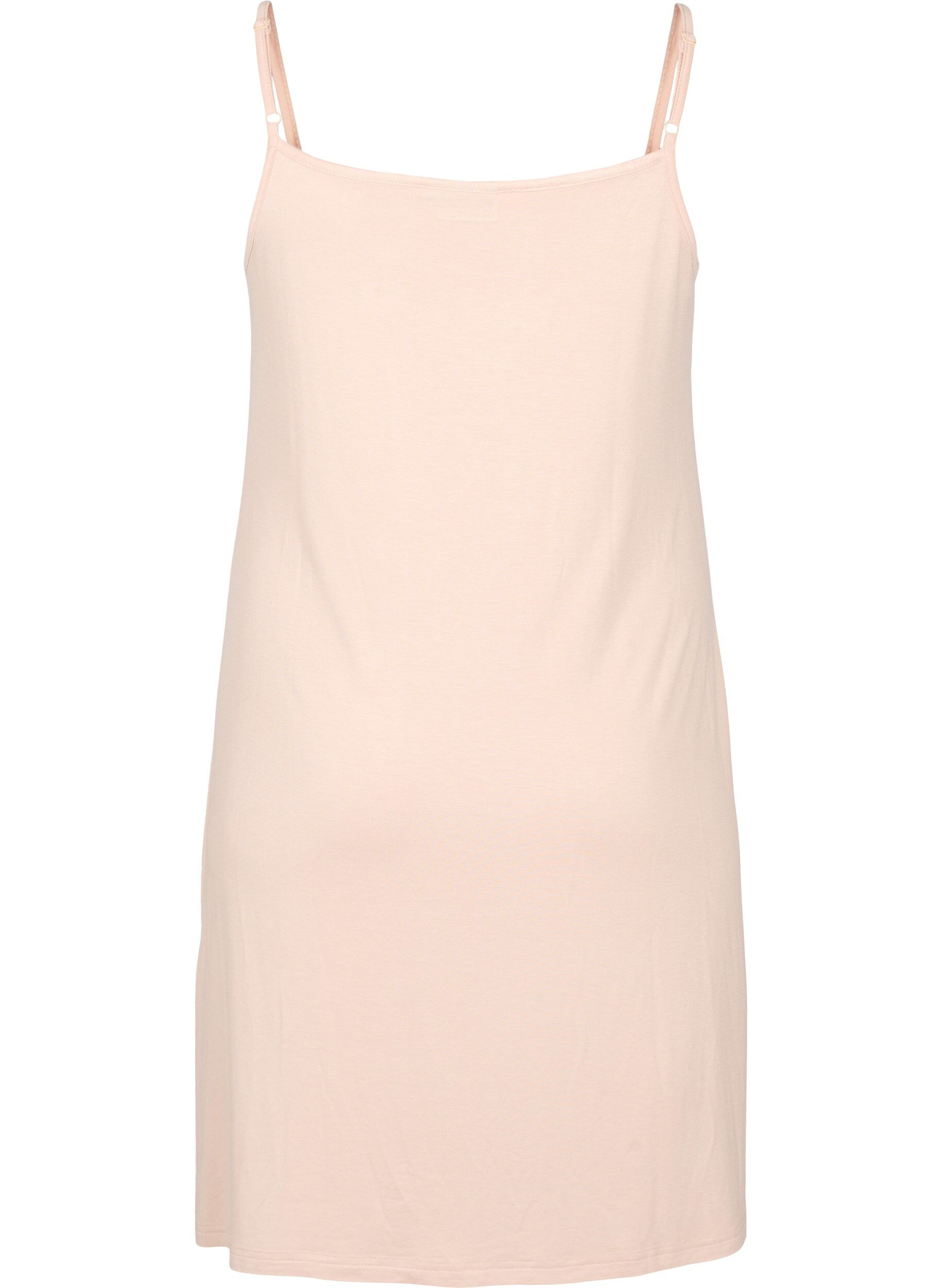 ZizzifashionPlain-coloured slip dress in viscose, Vanilla, Packshot image number 1