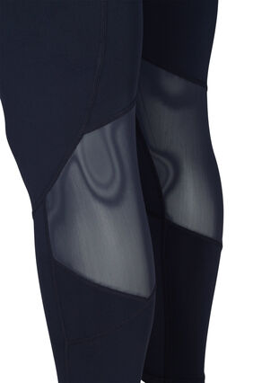 Cropped sports leggings with mesh, Night Sky, Packshot image number 3