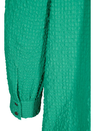 Tunic with cropped sleeves and crepe texture, Mint, Packshot image number 3