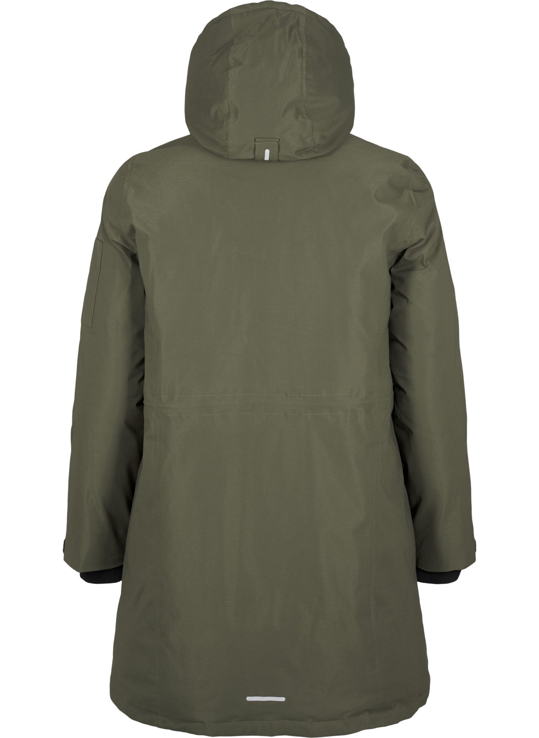 Zizzifashion Practical winter jacket with hood and pockets, Green, Packshot image number 1