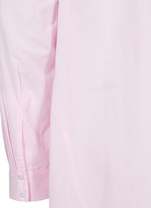 Cotton shirt with stripes and ruffles, Pink Stripe, Packshot image number 3