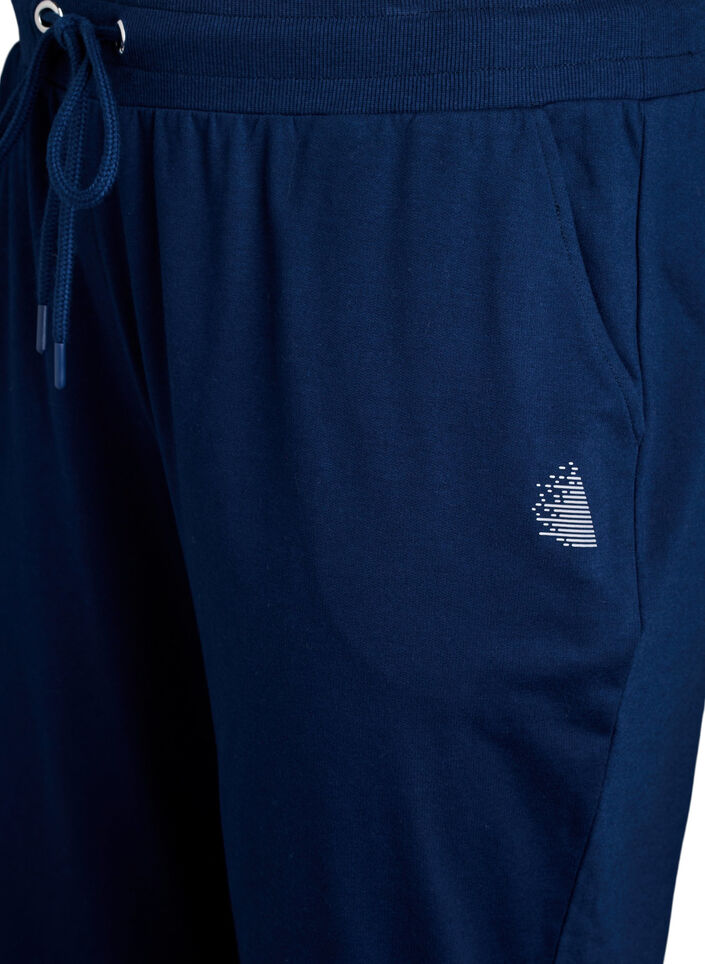 Loose workout trousers with pockets, Blue, Packshot image number 2