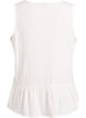 Sleeveless blouse with texture and a tie fastening, Vanilla, Packshot image number 1