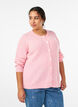 Knit cardigan with wool and buttons, Pink, Model image number 0