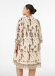 Dress with ornament print and ruffle collar, Beige, Model image number 2